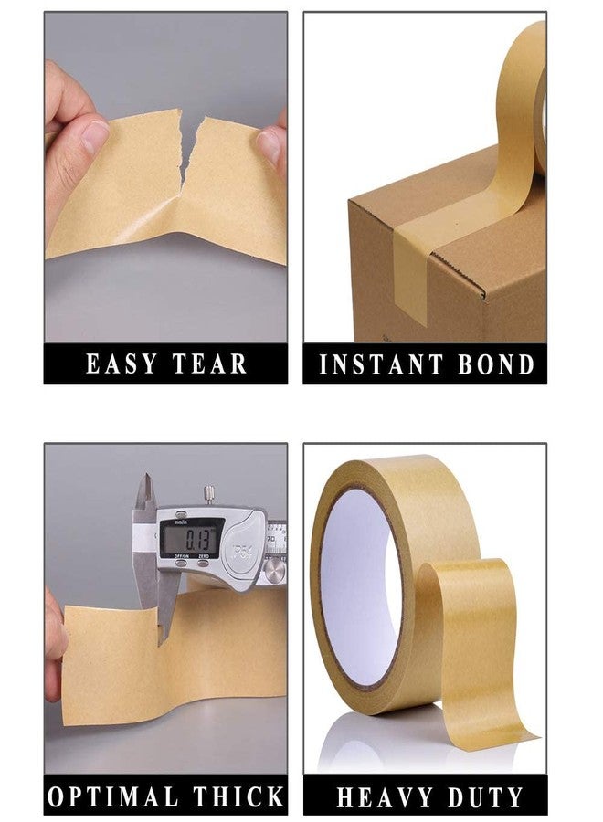 ISAN® Brown Paper Packing tape with Strong Adhesive, Eco friendly, Self-Adhesive Bio-Degradable Kraft Paper Tape, 72mm (3" Approx) Width X 50Mtr Length (1 Pc.) - Image 3