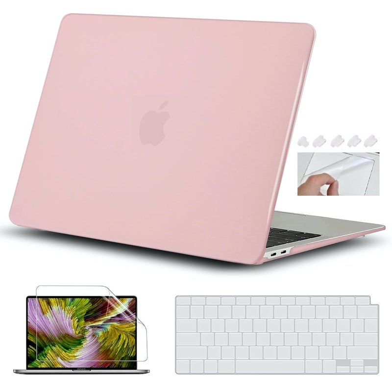 Gioia Bazaar Compatible with MacBook Air 15 inch Case Cover 2023 Release A2941 M2 Chip, Protective Plastic Hard Shell Case Cover (Matt Rose Pink) - Image 1