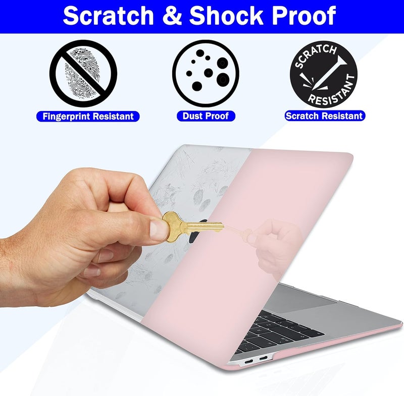 Gioia Bazaar Compatible with MacBook Air 15 inch Case Cover 2023 Release A2941 M2 Chip, Protective Plastic Hard Shell Case Cover (Matt Rose Pink) - Image 4