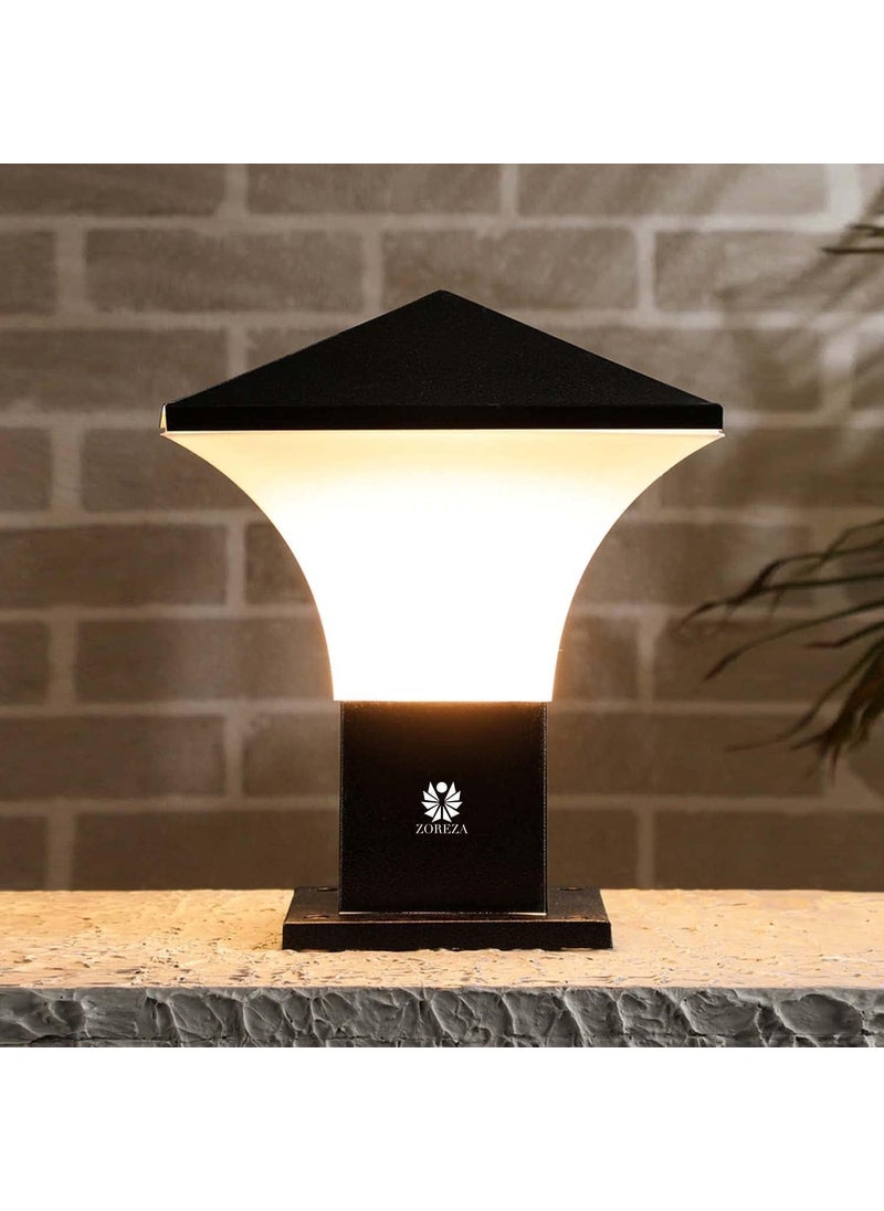 ZOREZA ZOREZA Premium Gate Light for Home Bright Outdoor Waterproof Lamp for Main Gates Stylish Gate Lamp for Home Gate Pillar Light Gate Pillar Lights Gate Light Set of 2 Pack of 2  - Image 1
