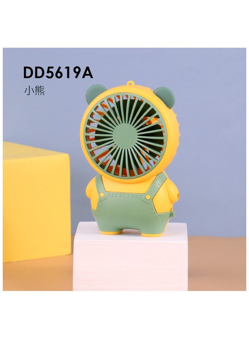 SMARTX Portable Summer mini handheld fan, Cartoon Hand Fan for Kids, USB Charging, 1-Speed Air Coolers, Personal Cooling Devices for All Ages Kids Girls Women Men Students - Image 1