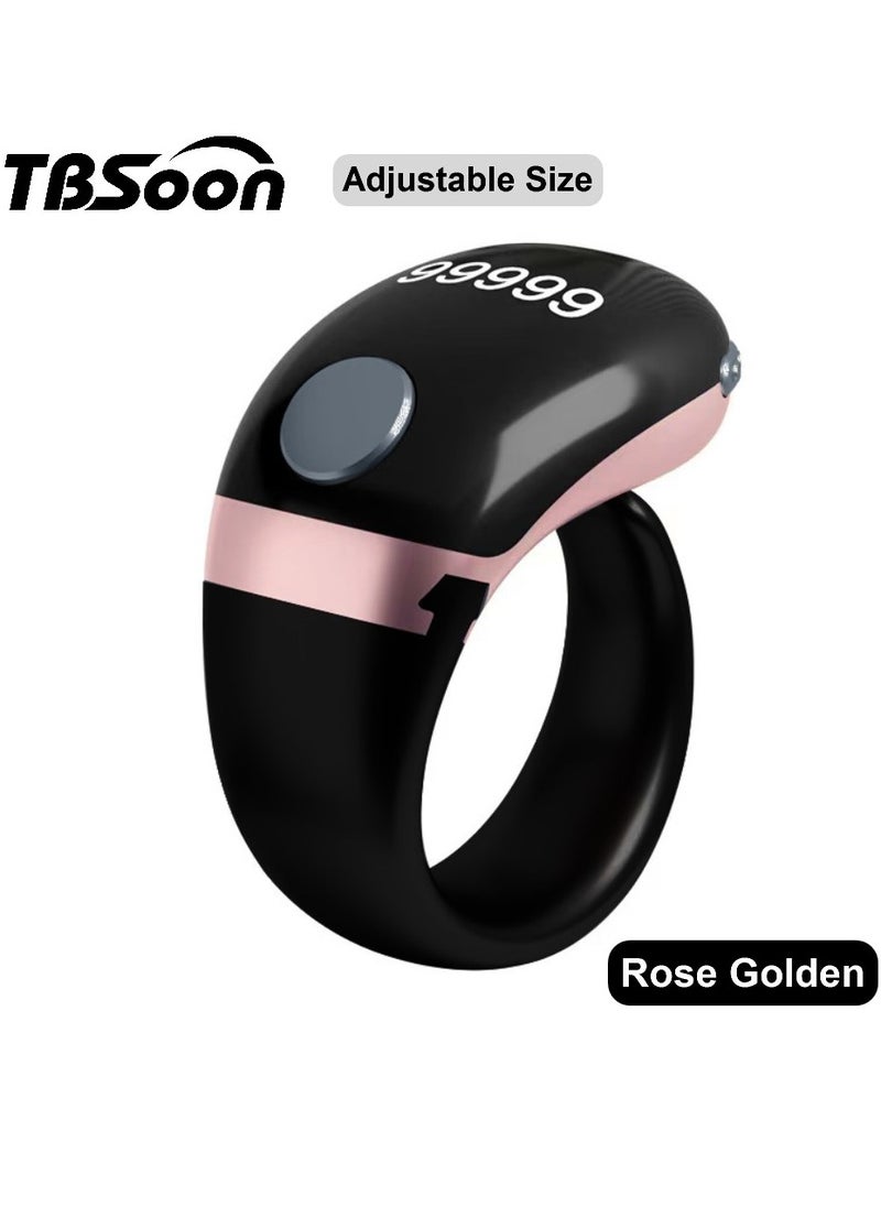 TBSoon Lightweight Prayer Smart Ring, Lucky Ring, Tasbih Counter, Large Battery, OLED Display,Digital Watch Ring,Tasbeeh Beads Ring,Electronic rosary,Forgiveness Ring, Ramadan Gift,Eid al-Fitr,Daily Wear & Gift Giving,for Man & Women,TBSoon iQIBLA Zikr Ring  - Image 1