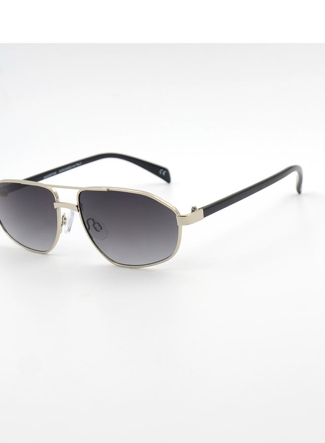 MADEYES نظارات شمسية رجالية للحماية من الأشعة فوق البنفسجية EE24M035-5 - فضي/أسود - Image 2