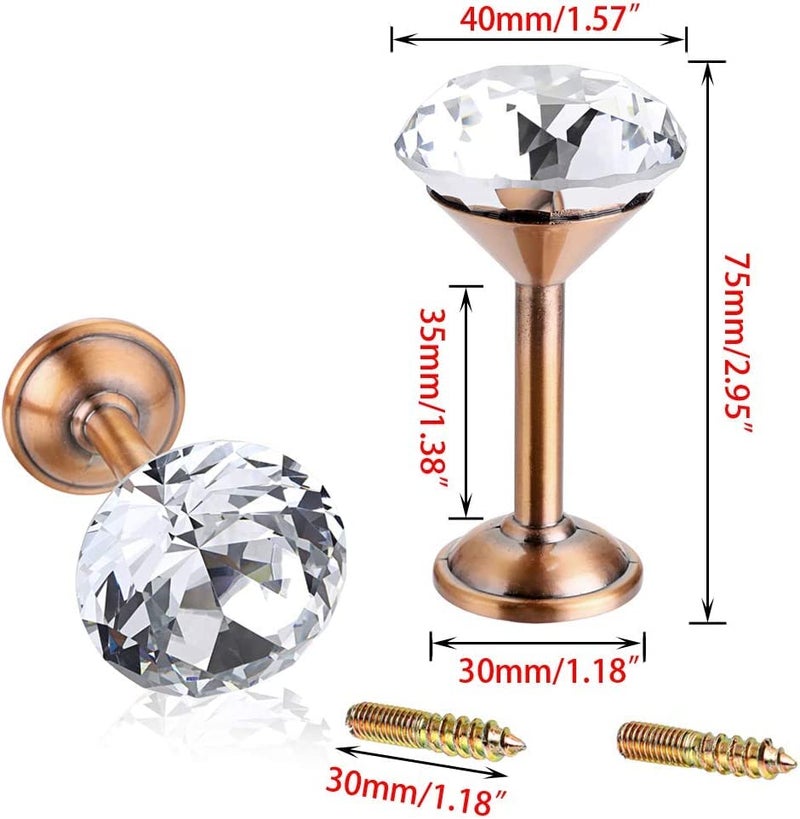 UNIQUELLA UNIQUELLA Decorative Rose Crystal Gold Curtain Tiebacks Tassel Curtain Hold Backs 2 PC Wall Mounted 2 13 Dia HomeOffice Decorative Drapes Tie Back Holders Multi Use Wall Hook Coat Hanger 60 MM - Image 3