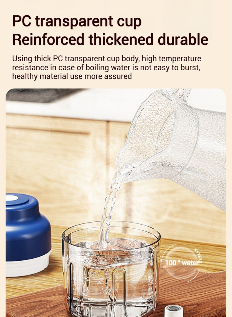 Hihonor Electric chopper, Electric Mini Garlic Mixer Blender Multifunctional Food Supplement Machine, Beat Garlic Chopped, Onion, Meat Crusher, USB Charging,320ml(Blue)  - Image 5