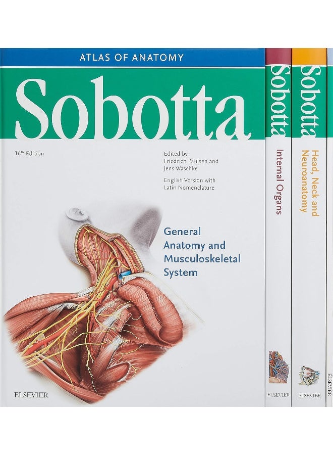 Sobotta Atlas of Anatomy, Package, 16th ed., English/Latin: Musculoskeletal System; Internal Organs; Head, Neck and Neuroanatomy; Muscles Tables - Image 1