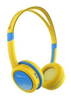 BINGOZONES Bingozones B19 Kids Wireless Headphones with Microphone - Bluetooth 5.0 - Support Memory Card and Aux Mode (85 db Volume Limit, YELLOW) Headset  - Image 1