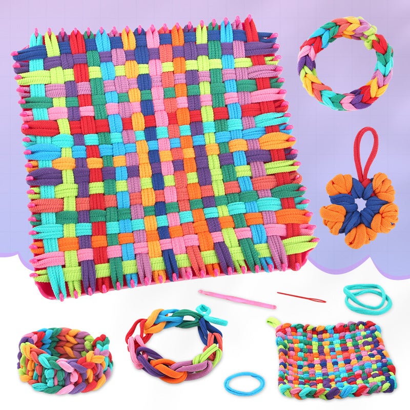 Exclusive Elastic Rope Woven Toys Children'S Educational Diy Loop Woven Elastic Rope Coaster Woven Ring - Image 4