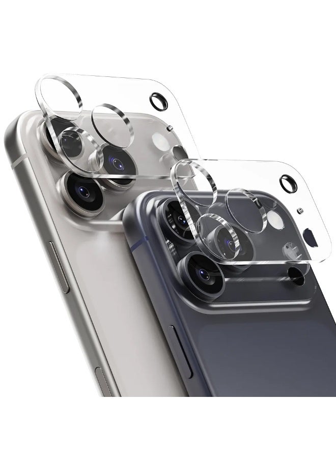 O Ozone (Pack of 2) Camera Lens Screen Protector Compatible with iPhone 17 Pro, 9H Hardness Tempered Glass, Transparent HD Protective Film, Scratch Resistant, Easy Installation - Image 1