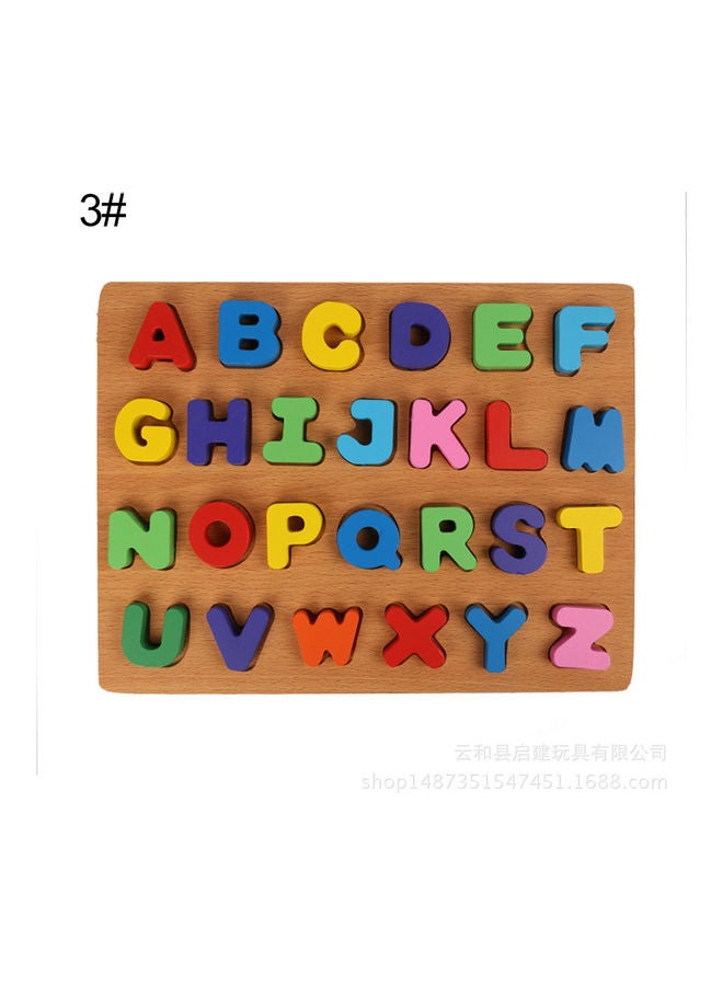 NIBEMINENT Alphabet And Numbers Wooden Educational Puzzle Board - Image 1