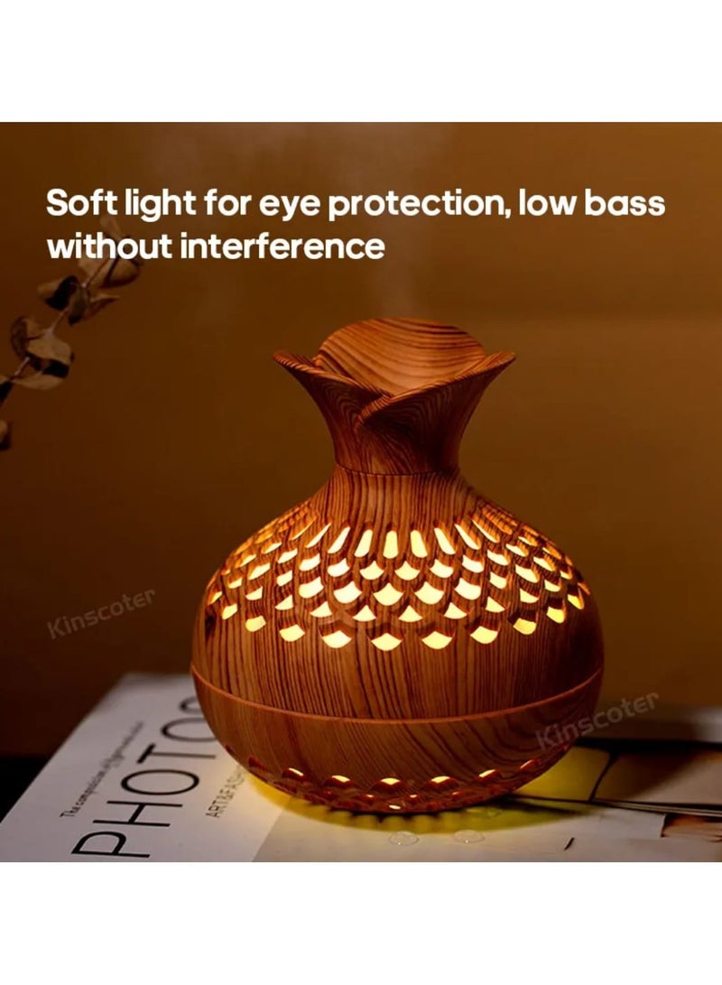 LDQ Wood Grain Ultrasonic Humidifier-10.14oz USB Powered Single Room Humidifier, Duel Mist Modes, Essential Aroma Diffuser, Multiple Room Types, ABS Plastic - Image 3