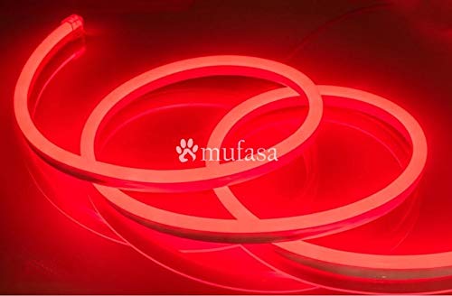 Mufasa LED Neon Light, 8MM Rope Indoor Outdoor Decoration with Connector, Best for Diwali, Festivals 220V AC (Non-Adhesive Back) (Red) (5 Meter) - Image 2