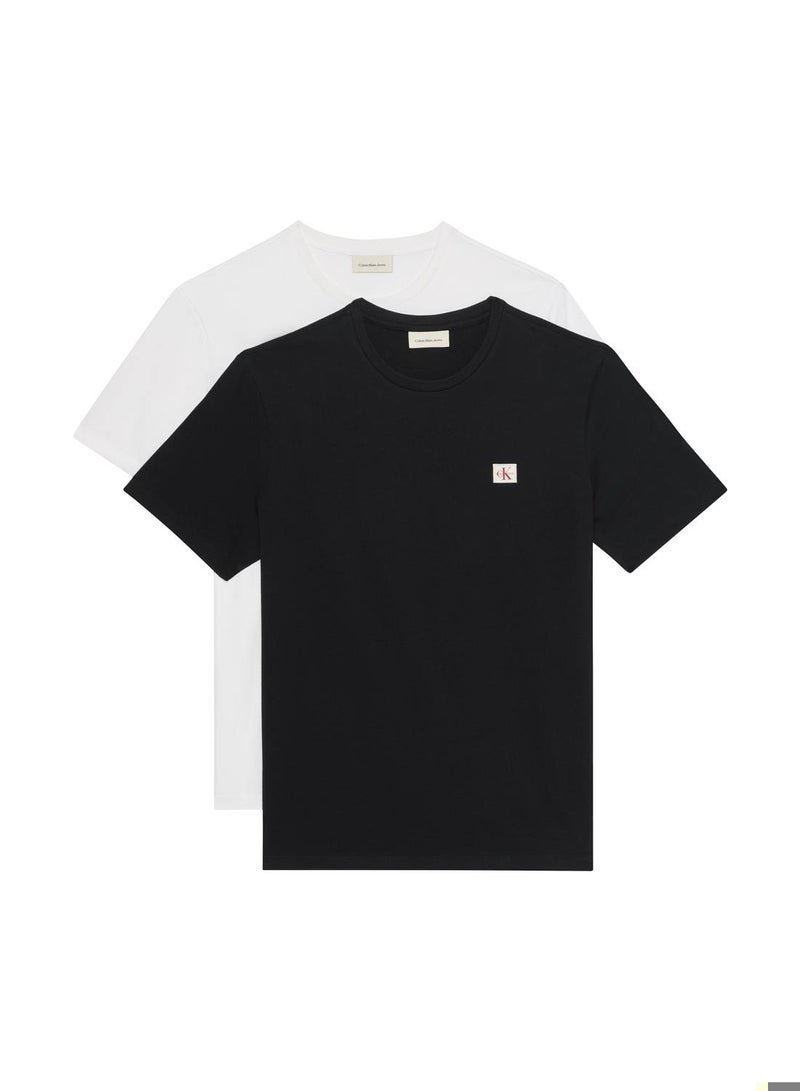 Calvin Klein Jeans 2 Pack Cotton Badge T-Shirts - Image 1