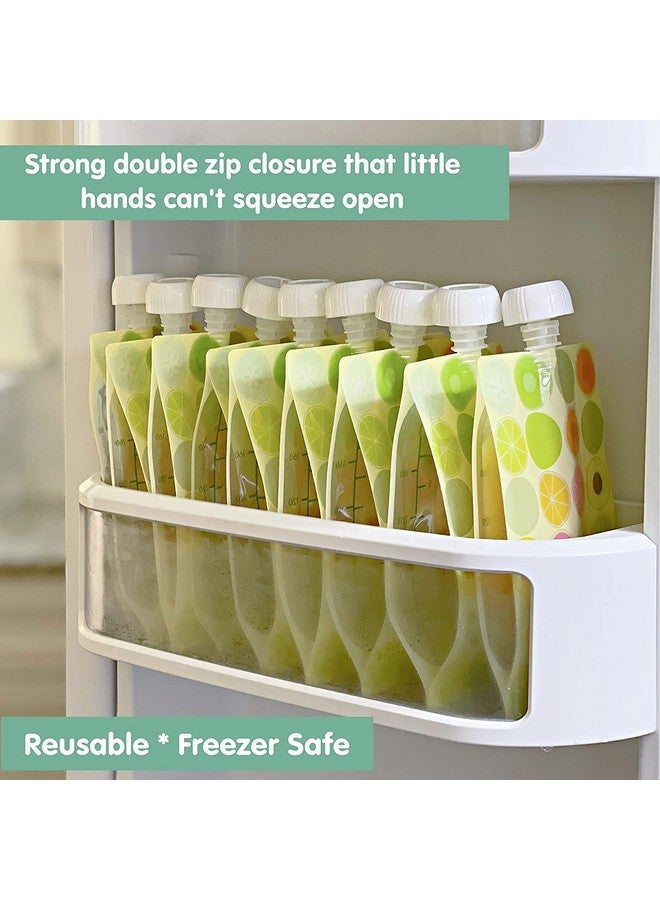 Sage Spoonfuls Reusable Baby Food Pouches - 6 Pack, Baby Food Storage, Pouches Toddler, Refillable Squeeze Pouch for Kids (Fruit Dot), Dishwasher and Freezer Safe, BPA Free - Image 5