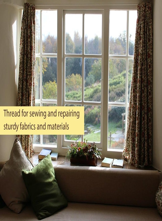 سيمثريد مقاوم للأشعة فوق البنفسجية - خيط سيمثريد 100% بوليستر ملتصق، تكس 69 (وزن 12) - 250 ياردة، خيط أبيض واحد وخيط أسود واحد. - Image 3