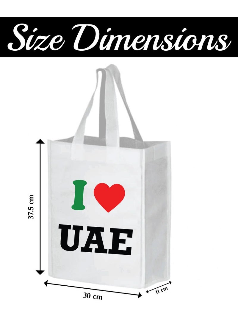 UAE National Day Non Woven Grocery Tote Bags Large - Image 2