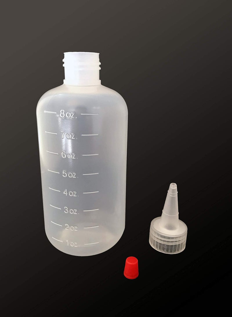 SOLARAE Applicator Bottle, Hair Color Applicator Bottle, Squeeze 8 oz Hair Applicator Bottle, Plastic Refillable Bottle with Cap for Hair Color (4-Pack) - Image 3