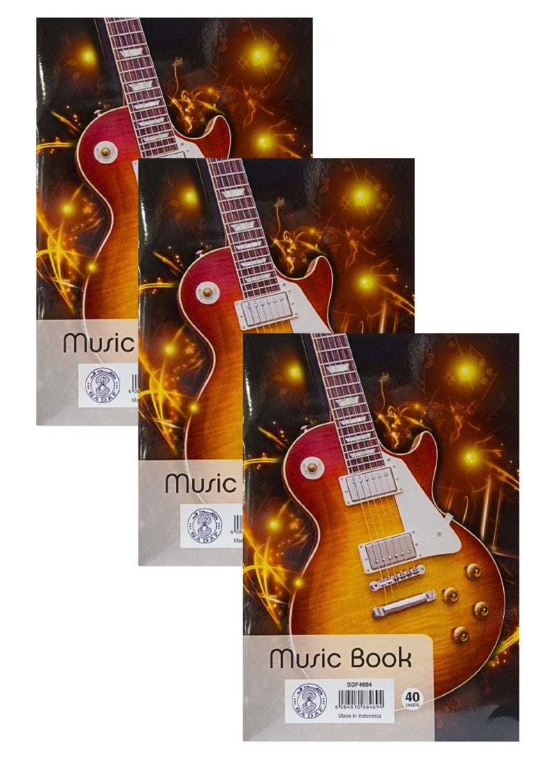 Sadaf A4 Size Music Book, 40 Sheets (Pack of 6) - Image 2