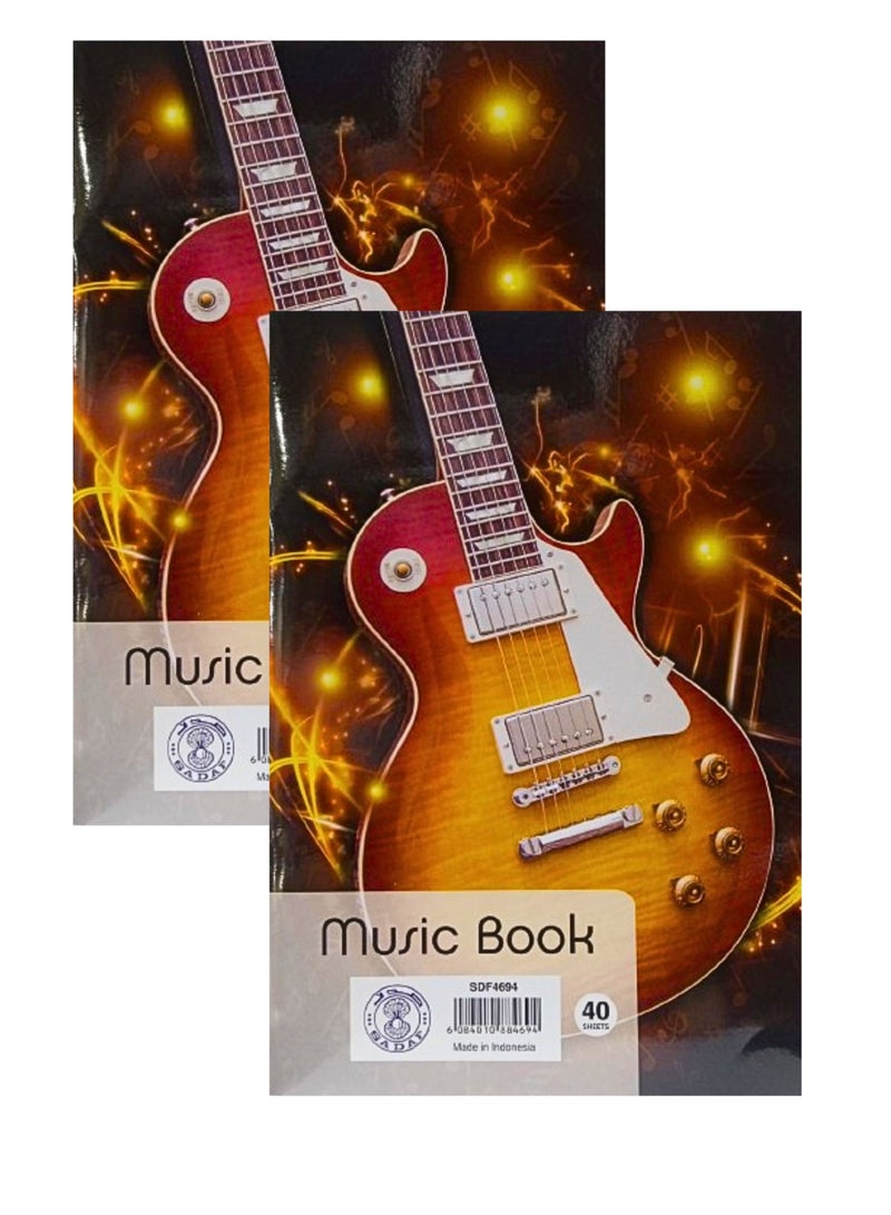 Sadaf A4 Size Music Book, 40 Sheets (Pack of 6) - Image 3