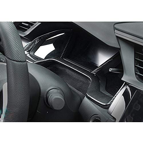 GZXinWei Carbon Fiber Grain Car Dashboard Decorative Frame Dial Rings Cover Trim Frame for Honda 10th Gen Civic 2016 2017 2018 2019 2020 2021 - Image 2