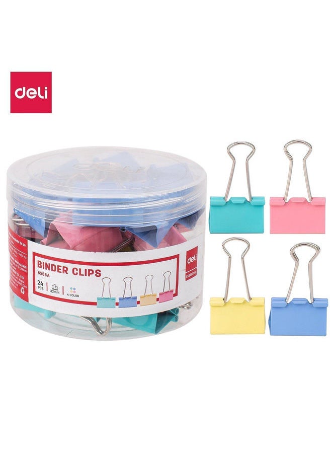 Deli Effortless Binder Clip - Colorful 