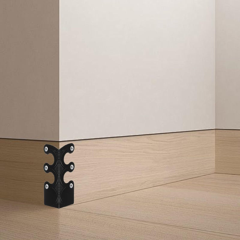 Black Vintage Metal Corner Protector For Furniture And Baseboard Safety - Image 4