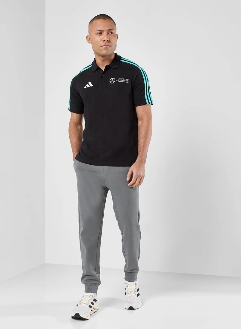 adidas قميص بولو مر دنا للرجال أسود