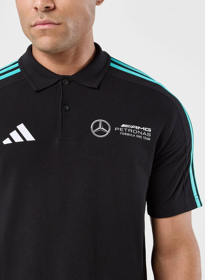 adidas قميص بولو مر دنا للرجال أسود
