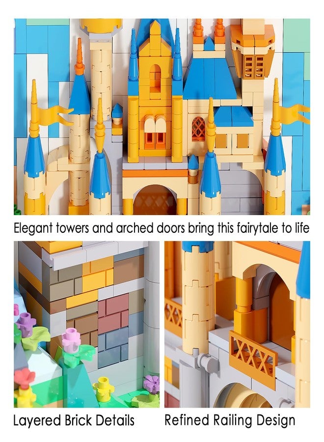 TG BLOCKS Micro Brick Castle Building Blocks Toy Set, Creative Home Wall Decor and Office Art Painting for Girls Ages 8+, DIY 3D Castle Model for Adults, Teens & Kids, Birthday Gift Idea for 8-14 Year Old Girl - Image 2