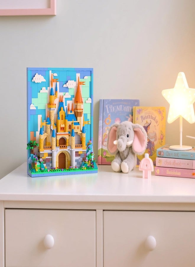 TG BLOCKS Micro Brick Castle Building Blocks Toy Set, Creative Home Wall Decor and Office Art Painting for Girls Ages 8+, DIY 3D Castle Model for Adults, Teens & Kids, Birthday Gift Idea for 8-14 Year Old Girl - Image 5