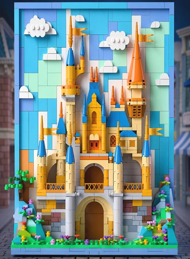 TG BLOCKS Micro Brick Castle Building Blocks Toy Set, Creative Home Wall Decor and Office Art Painting for Girls Ages 8+, DIY 3D Castle Model for Adults, Teens & Kids, Birthday Gift Idea for 8-14 Year Old Girl - Image 1