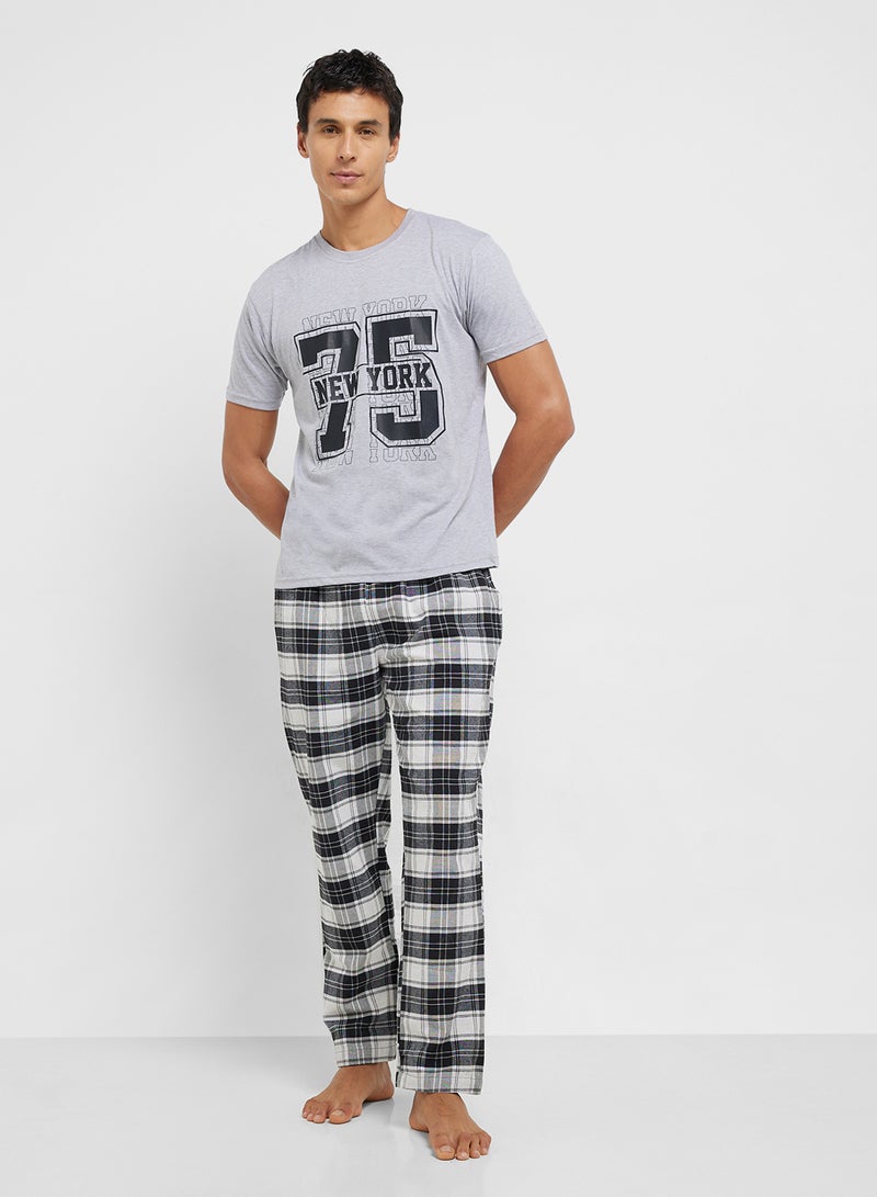 Seventy Five Nightwear T-Shirt & Pants Set  - Image 1