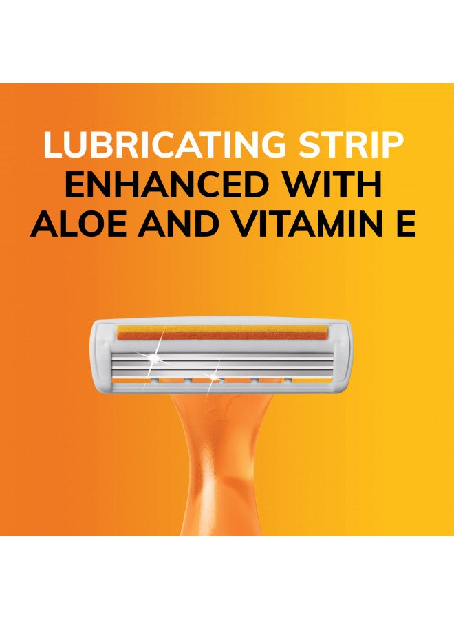 BIC Soleil Smooth Women's Disposable Razors, 3 Blades With Moisture Strip For a Silky Smooth Shave, 4 Count (Pack of 6) (24 Razors) - Image 4