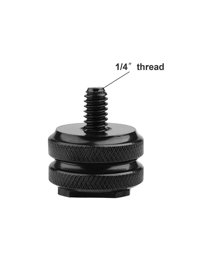 O Ozone Camera Hot Shoe Mount to 1/4"-20 Tripod Screw Adapter 1/4" Double-Layer Screw Adapter for Camera Flash Hot Shoe Mount DSLR Camera  - Image 3
