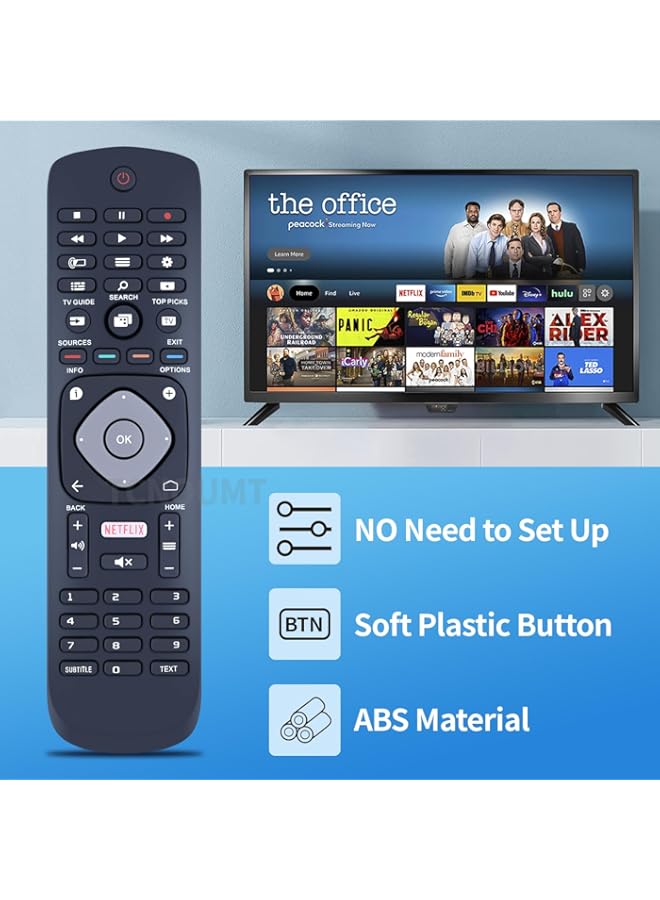 HuHa Univesal Remote Control fit for Philip LED TV 50PUT6103 50PUT6103/56 55PUT6103 55PUT6103/56 32PHT5102 32PHT5102/79 43PFT5102 43PFT5102/79 50PUT6102 50PUT6102/79 50PUT6103 50PUT6103/75 50PUT6103/79 - Image 5