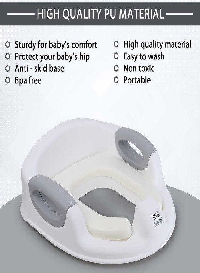 HEVEA Baby Potty Training Seat for Kids Boys Girls with Detachable Soft PU Foam Cushion & Sturdy Handle and Comfortable Backrest and Safe Urine Guard (0 to 6 Years) - Image 5