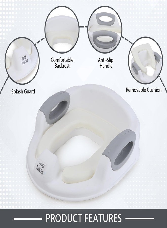 HEVEA Baby Potty Training Seat for Kids Boys Girls with Detachable Soft PU Foam Cushion & Sturdy Handle and Comfortable Backrest and Safe Urine Guard (0 to 6 Years) - Image 4