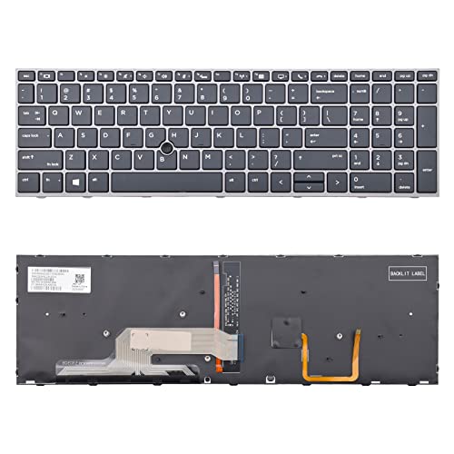 SUNMALL Replacement Keyboard with Backlit Compatible with HP ZBOOK 15 G5, 15 G6, ZBOOK 17 G5, 17 G6 (Doe Not Fit for Zbook 15U G5 Series) L12765-001 L28407-001 L29635-001 - Image 1