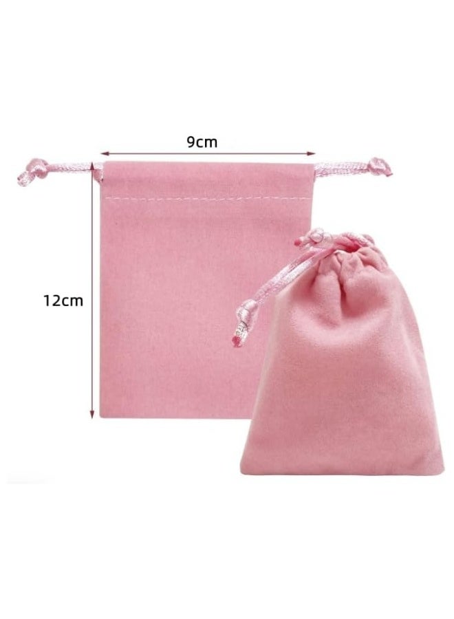 Jewellery Drawstring Bag, 20 Pieces Velvet Gift Bags Wedding Gift Bags Baby Shower Gifts Candy Bags Necklaces Bracelets Earrings Rings Packaging 9 x 12 cm - Image 4