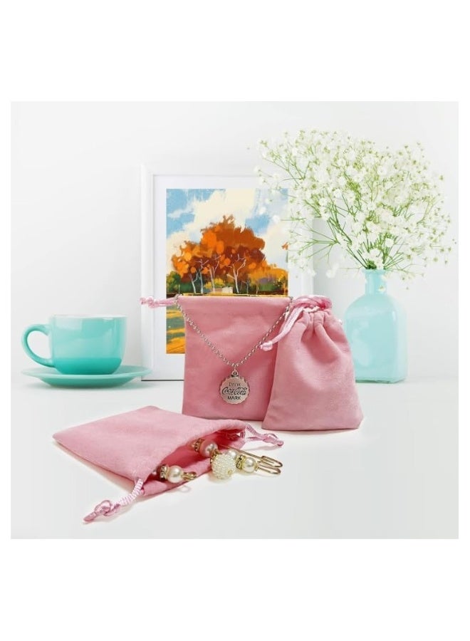 Jewellery Drawstring Bag, 20 Pieces Velvet Gift Bags Wedding Gift Bags Baby Shower Gifts Candy Bags Necklaces Bracelets Earrings Rings Packaging 9 x 12 cm - Image 5