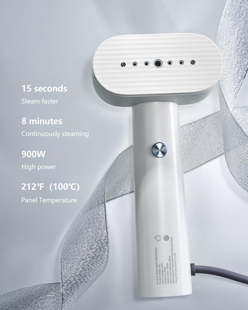 Nexdoo G6 Steamer for Clothes, Portable Travel Steamer Iron for Clothes, Just 0.7lbs Lightly, 10 Minutes of Continuous Steam, 900W Light Steame Irons for travel and home - Image 2