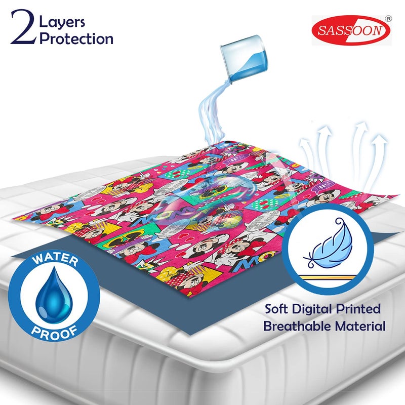 Sassoon Polyester Paw Patrol Printed Washable and Waterproof Small Size Dry Sheet/Bed Protector for Kids- Multi Colored (50 x 70 cm) - Image 5