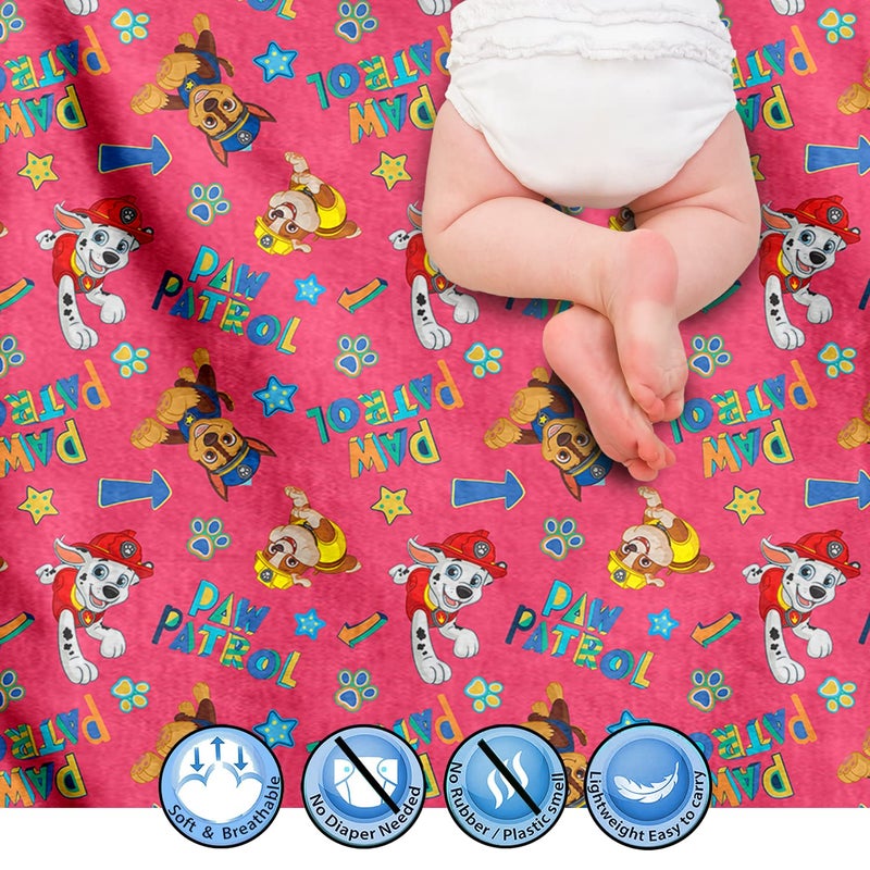 Sassoon Polyester Paw Patrol Printed Washable and Waterproof Small Size Dry Sheet/Bed Protector for Kids- Multi Colored (50 x 70 cm) - Image 4