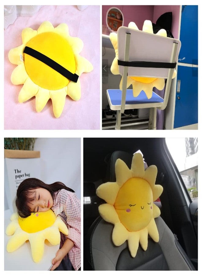 NatureMan Flower Floor Pillow Sun Shape Cushion Cute Seating Pad Chair Cushion Car Neck Pillow,Cute Sun Pillow Plush Toy,for Home Decoration Girls Women Gifts (35cm /13.8 inch) - Image 3