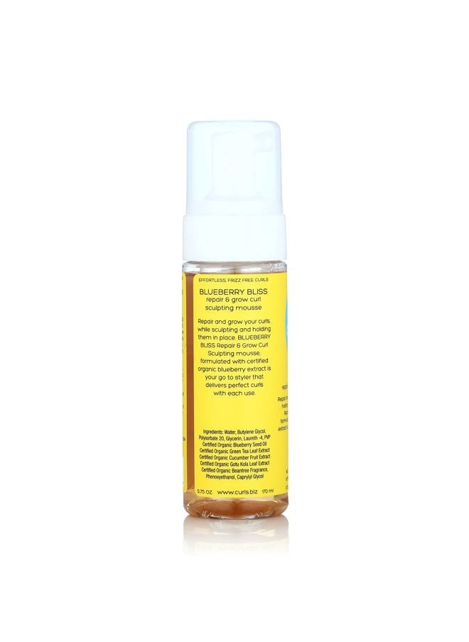 Curls Blueberry Bliss Sculpting Mousse - 5.75 oz, For Textured, Coily, and Curly Hair, Styling Hair Mousse Great for Twist Outs and Wash & Go's  - Image 3