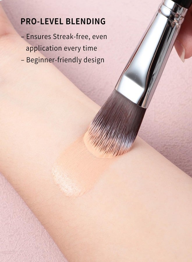 EIGSHOW Flat Foundation Brush With Non-Absorbent Synthetic Bristles (F615) - Image 4