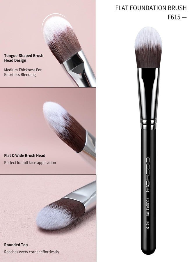 EIGSHOW Flat Foundation Brush With Non-Absorbent Synthetic Bristles (F615) - Image 2
