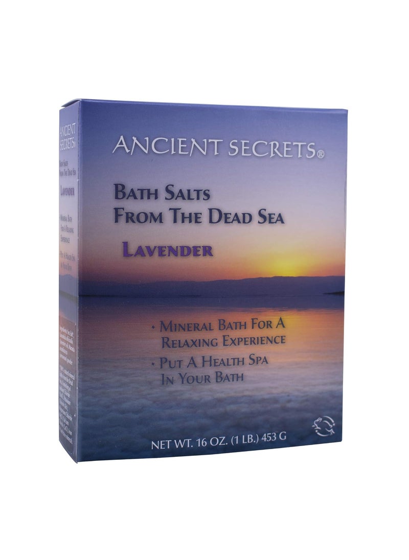 ANCIENT SECRETS - Ancient Secrets Bath Salts From The Dead Sea Lavender 16 Ounce - Image 1
