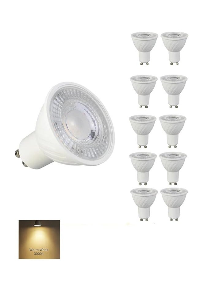 ESNCO 10 Pack GU10 LED Bulbs Non Dimmable, Energy Saving GU10 LED Light Bulbs 120° Wide Beam,220-240V. (Warm White-3500k) - Image 1