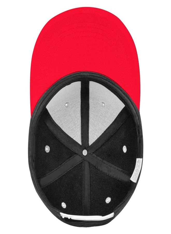INFISPACE Snapback Hiphop Cap for Toddler Boys Girls | Adjustable Kids Hip Hop Flat Baseball Cap (Age: 4 to 10 Years) (Red) - Image 4